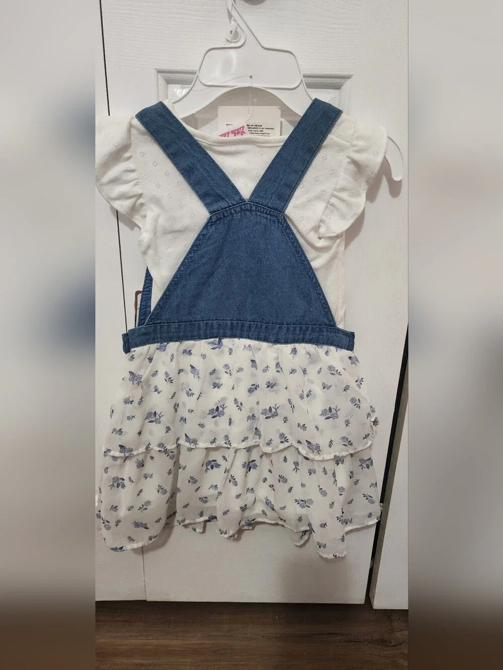 Girls Little Lass Jean Dress Set with Sunglasses NWT Size 5